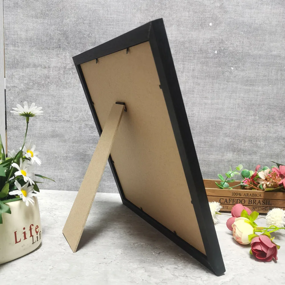 Square Wood Photo Frame 1pc 20X20 25X25cm For Wall Hanging Stand For Pictures Photo Decor Commemorative Gift