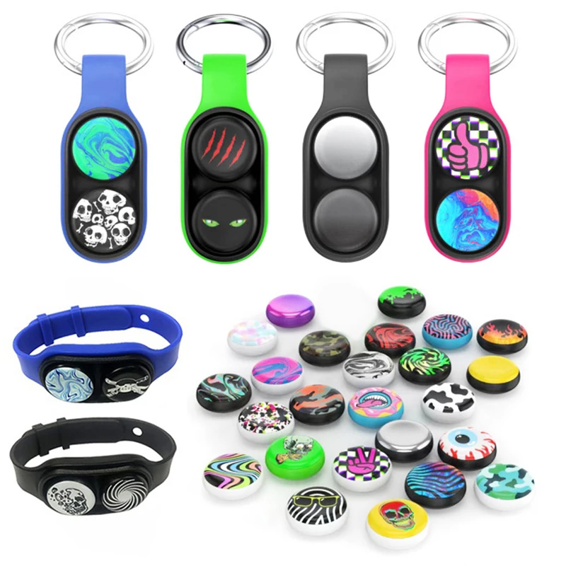 PopPuck Hand Spinner Series Elastic Pop Puck Magnet Toy Colorful Decompression Fidget Toys for Adults Kids Christmas Gifts Fidget Toy