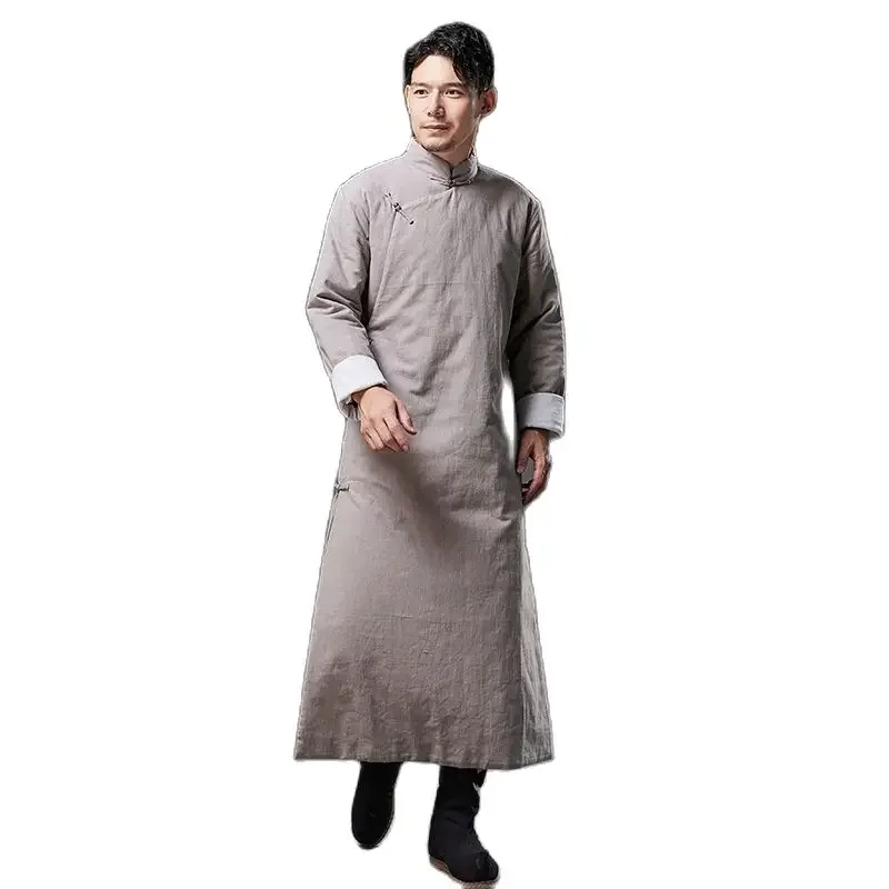 

Traditional Tang Suit Chinese Costumes For Men Ethnic Clothing Male Cheongsam Dress Winter Robe Hanfu Men