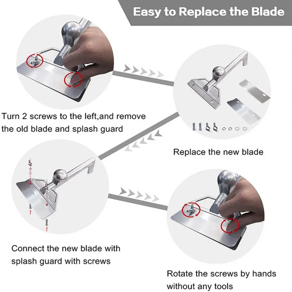 Grill Scraper Replacement Blade Caked-on Grease Cleaner for Grills Bbq Tools Heavy Duty Stainless Steel for Outdoor