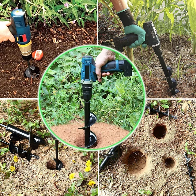 6 Méretű Spirális Földi Fúró Kertészet Ásás Laza Talajcsillapú Növényi Ültetési Lyuk Ásó Szerszám Kultivátor Ültető - Image 6
