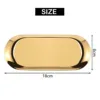 Metal Storage Tray Gold Oval Dotted Fruit Plate Small Items Jewelry Display Tray Mirror 6