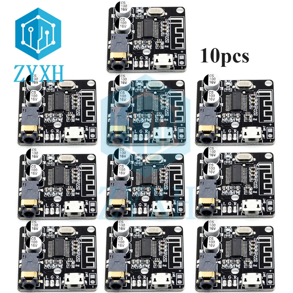 1-10pcs Bluetooth Audio Receiver Board VHM-314 Bluetooth 5.0 MP3 Lossless Decoder Board 3.7-5V Wireless Stereo Music Module hifi decoder board