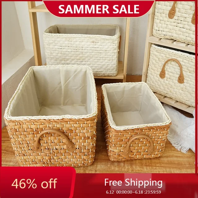 Woven Storage Basket with Handles: Organize Your Home in Style