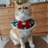 Cotton Pet Cat Dog Drool Towel Lace Scarf Christmas Themed Party Holiday Decoration Accessories Pet Neck Accessories 2