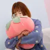 Strawberry Plush Pillow for Kids Super Soft Stuffed Fruit Toy Cute Cushion Seat Washable Christmas Gift for Children