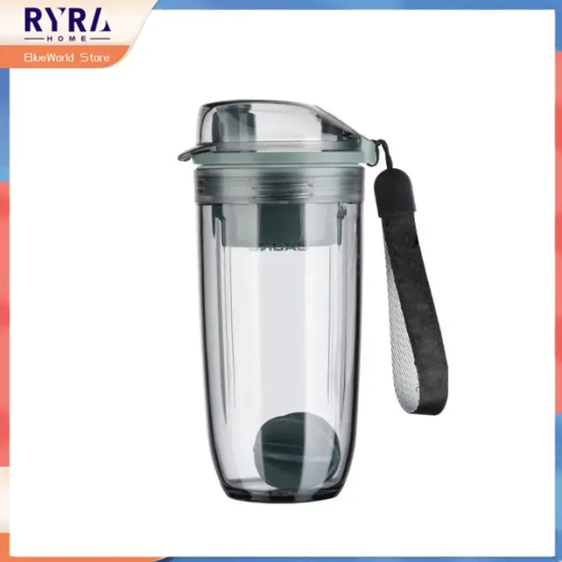 Whey Protein Powder Mixing Bottle Shake Cup Summer Cold Water Jug 400ml