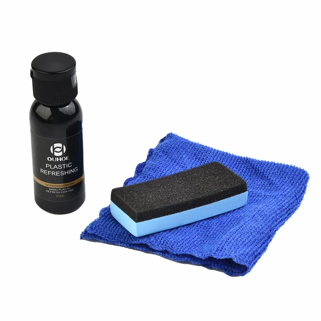 30/50ml Car Maintenance Specialist Nano Plastic Refresh Coating Sponge  Products Agent Refurbish Cleaning Cleaner Towel Restorer - Leather &  Upholstery Cleaner - AliExpress