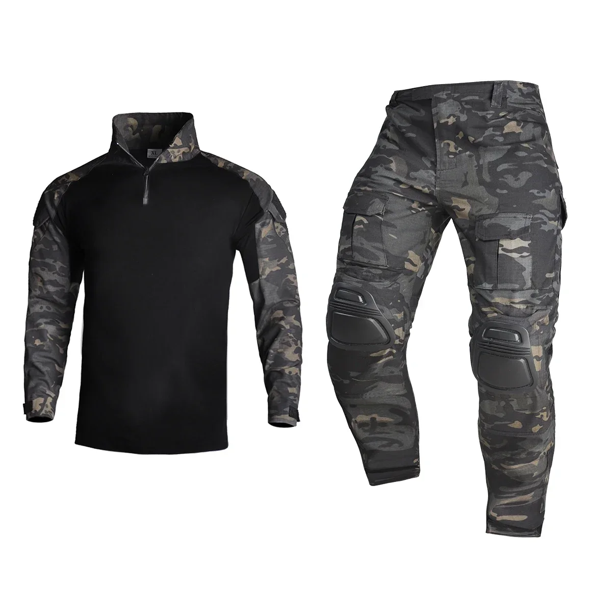 

Outdoor Paintball Clothing Shirt Pants with Pad Men Shooting Uniform Tactical Shirt Camo Uniform