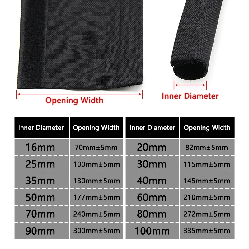 1/3/5m 케이블 슬리브 접착 그로밋 16mm-100mm 나일론 편조 유연한 케이블 하네스 외장 랩 보호기