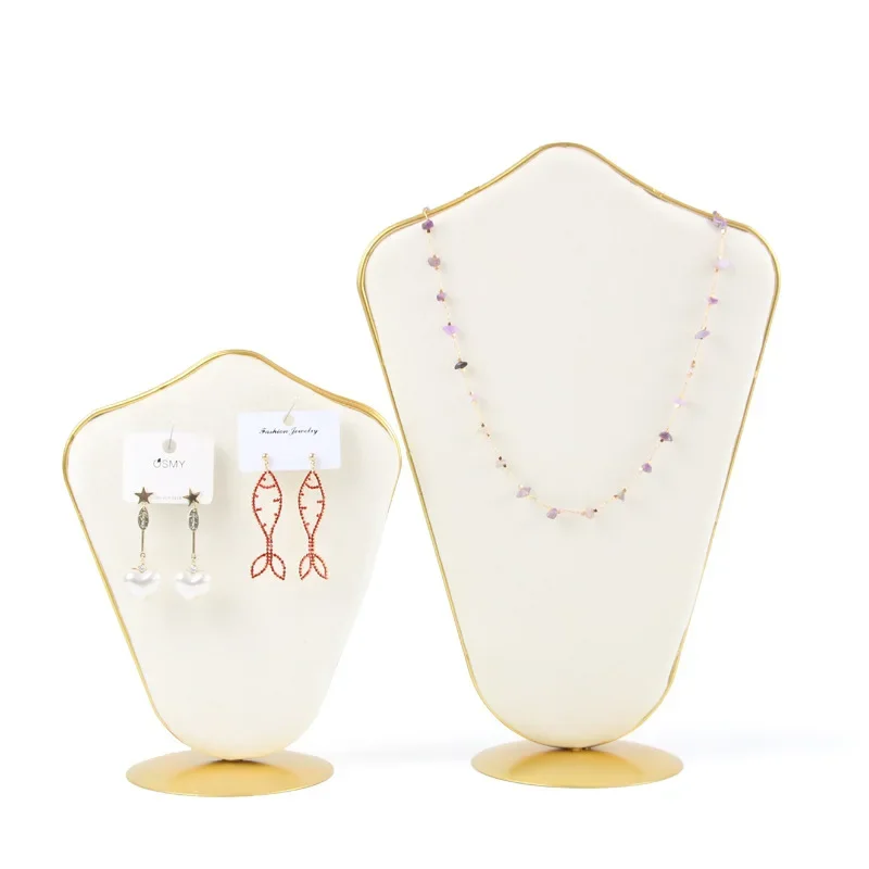 Metal velvet Jewelry Display Stand Necklace Bracelet Shows Shelf Rack Earrings  Ear Studs Storage Holder Props Counter Display