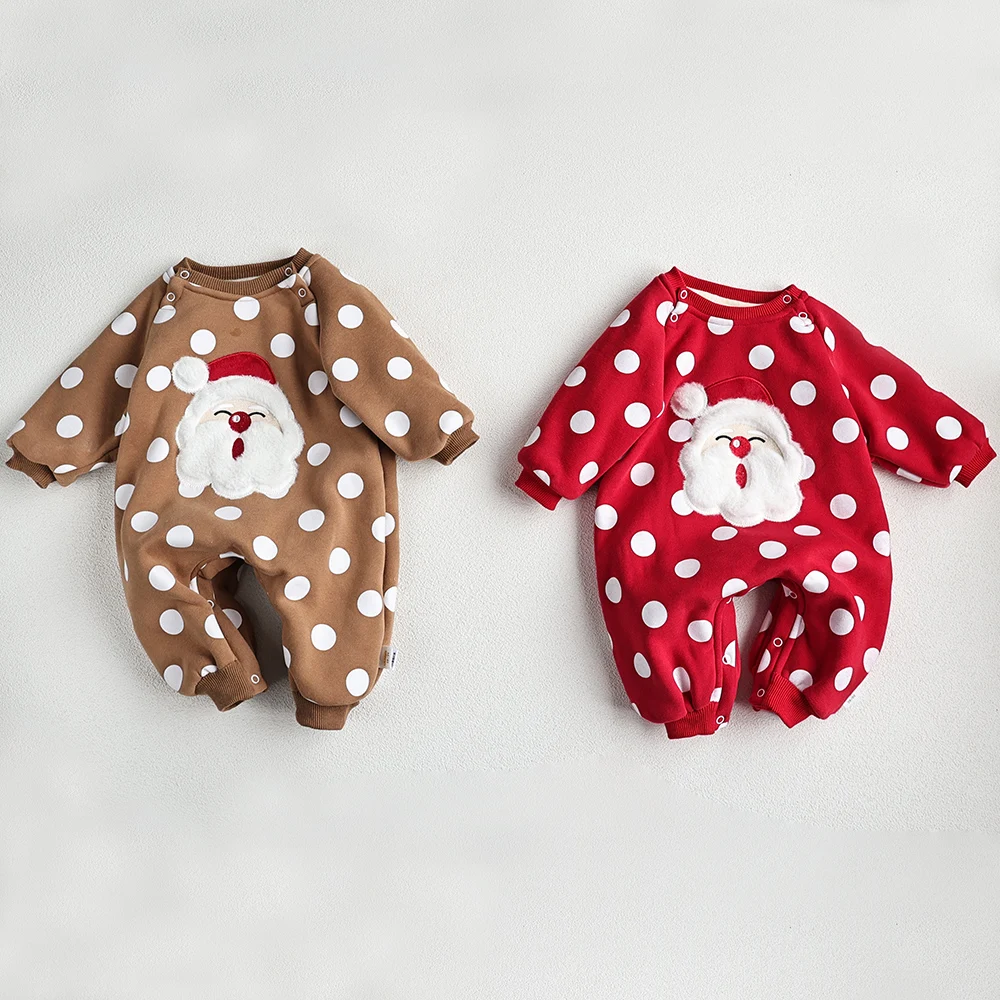 Warm Santa Claus Rompers for Baby Boys