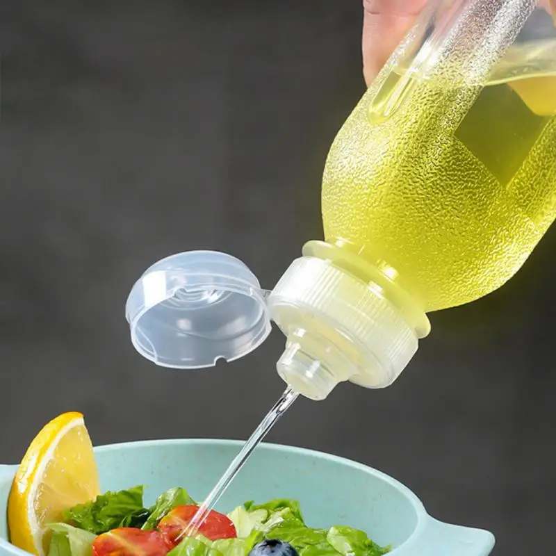 New 300ml/500ml Kitchen Squeeze Oil Bottle Dispenser Oil Spray Bottle Condiment Cooking Baking Ketchup Mustard Vinegar Olive