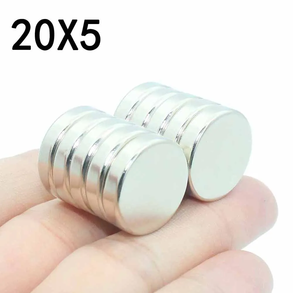 

5/10/15/20/25 Pcs 20x5 Neodymium Magnet 20mm x 5mm N35 NdFeB Round Super Powerful Strong Permanent Magnetic imanes Disc 20*5