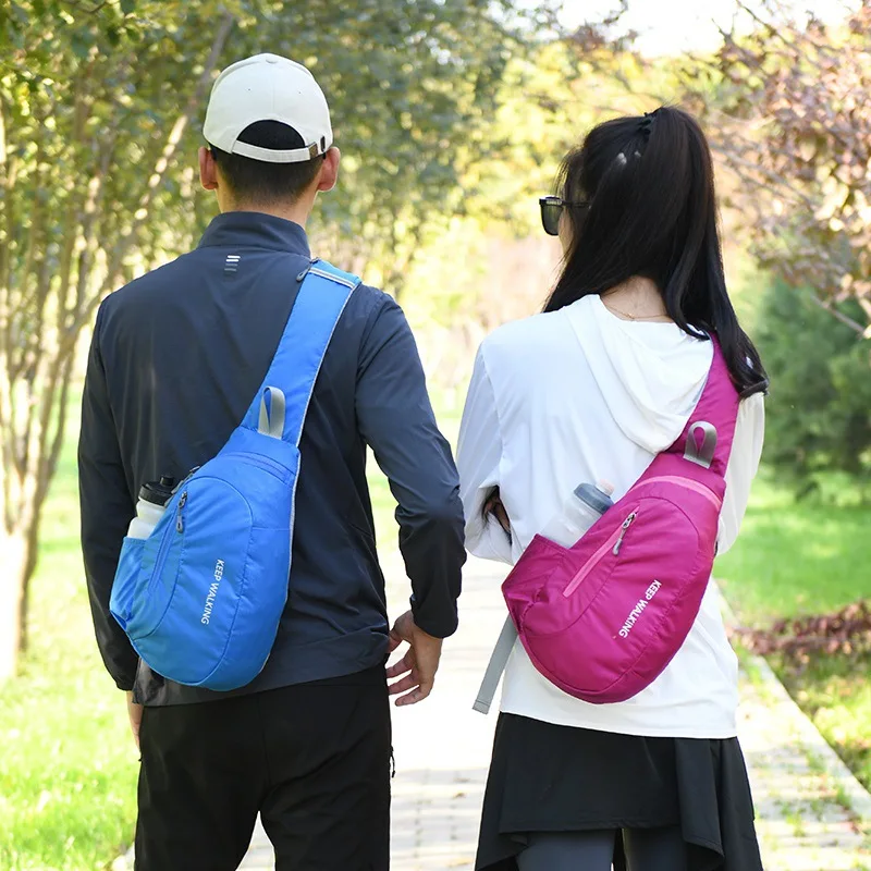 Outdoor Reflective Waterproof Running Shoulder Bag Men's Crossbody Chest Sports Bag Women's Hiking Cycling Climbing Backpack