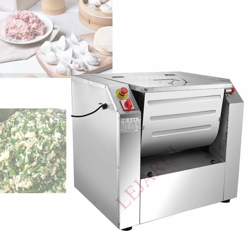 

220V Electric Dough Kneading Machine 15/25Kg Flour Mixers Commercial Food Spin Mixer Stainless Steel Pasta Stirring Making Bread