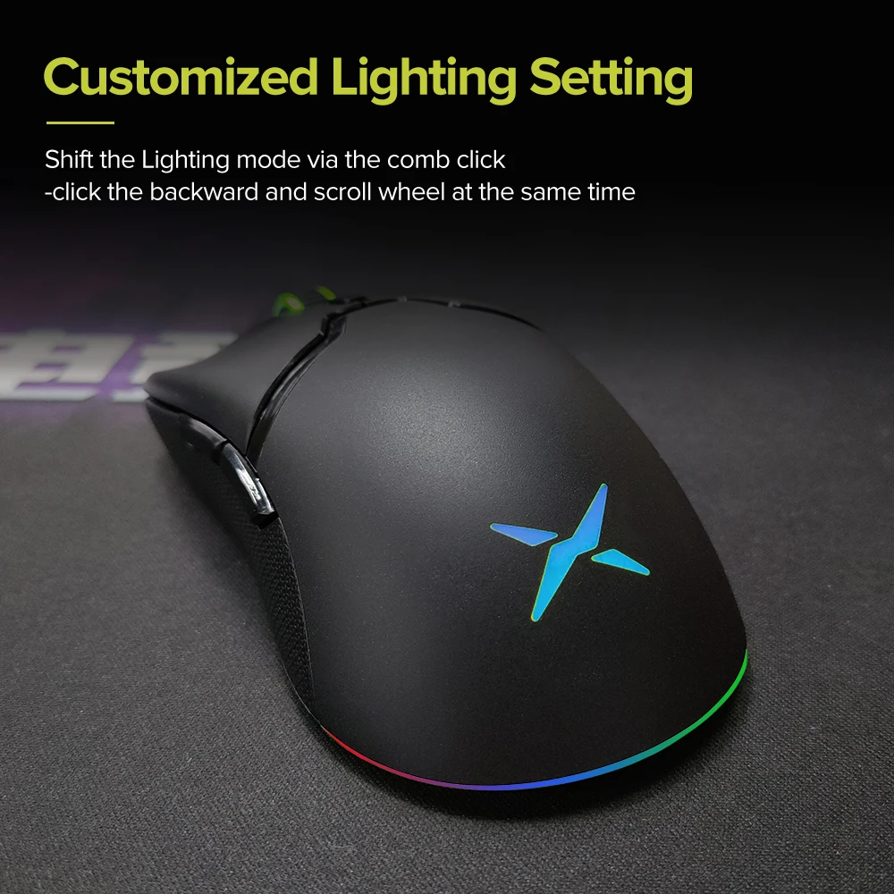 Delux M800 Pro Paw3370 Óptico Bluetooth sem Fio Gaming Mouse 19000 Dpi Programável Recarregável Ergonômico com Fio Ratos para pc - Imagem 2