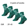 4 pairs of new TC mid tube glued football socks for sports training and competition, non slip and breathable socks 4