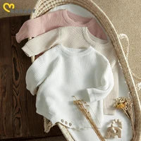 Ma&Baby 0-24M Newborn Infant Baby Girl Boy Romper Knit Jumpsuit Solid Color Warm Fall Winter Clothing Sweater 1