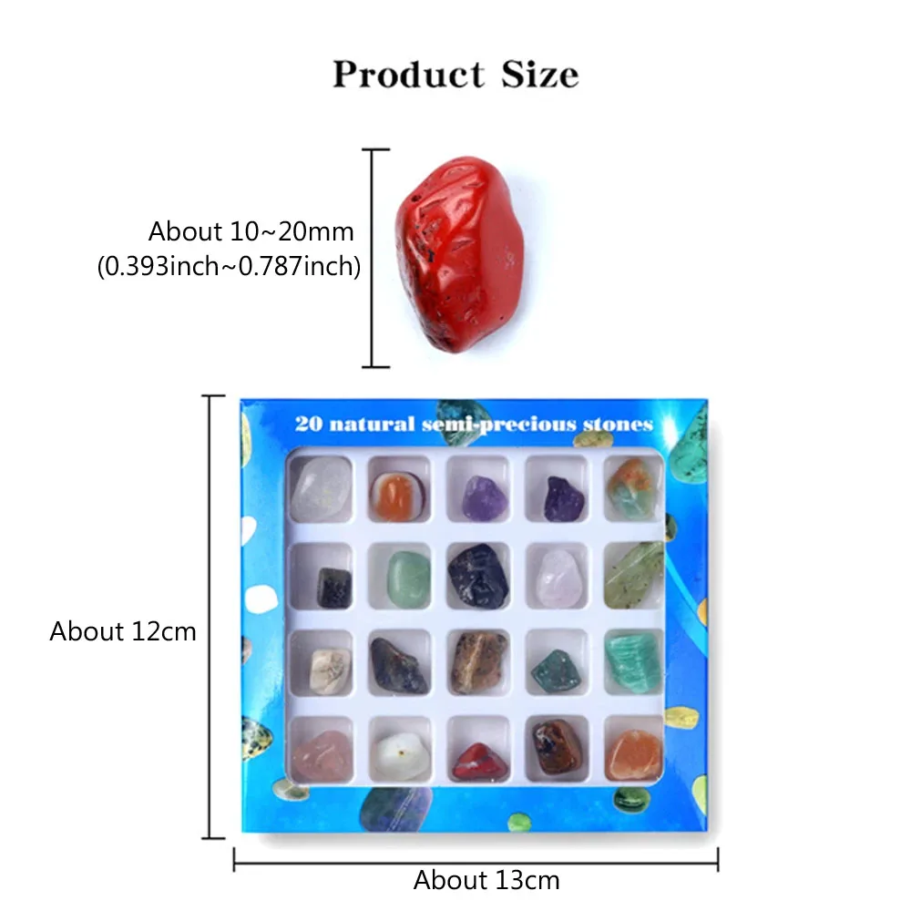 20-Piece Square Chakra Crystal Set 5