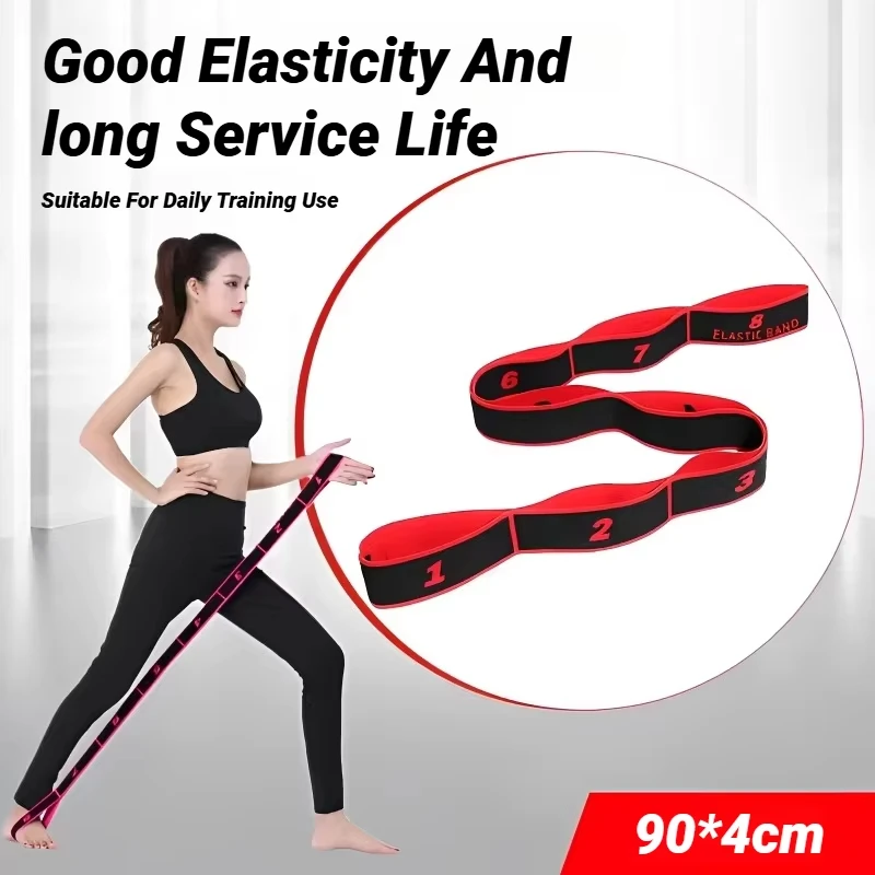 8-delige stijl dans yoga stretchband pilates fitness spanning digitale elasticiteit Latijns-Amerikaanse elastische stretch weerstand_voghion.com