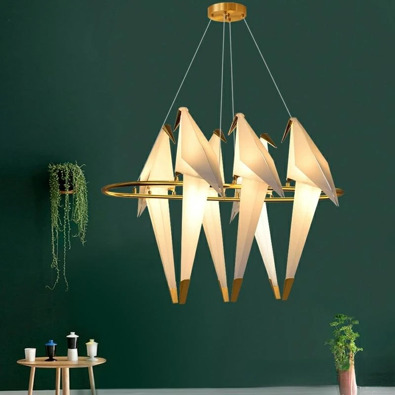 

nordic paper Pendant Lights postmodern luxury bird light bedroom dining living room led simple bird lamp cafe pendant light led
