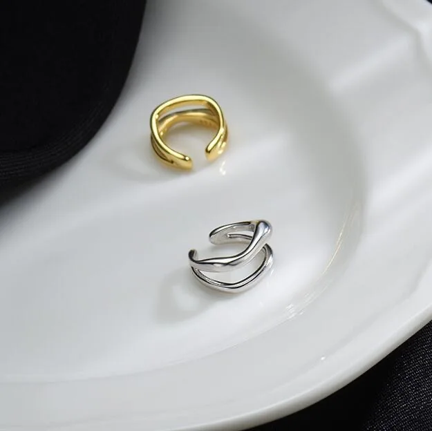 1Pc Ear Cuff Earrings Non-Piercing Double Layer Ear Clip for Women ear clip earrings clip earrings ear clip