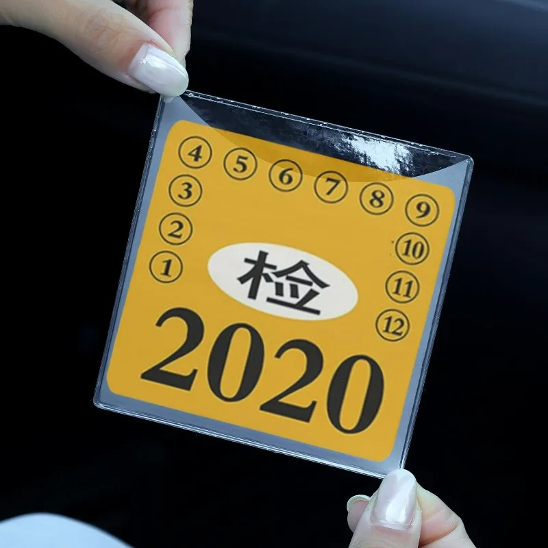 Transparent Adhesive Car Windshield Card Holder Set