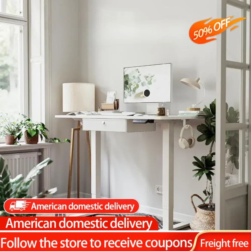 

40x24 Inches Adjustable Height Sit Stand Up Desk Tv Table for Laptop Bed Home Office Desk Computer Workstation Room Desks Mobile