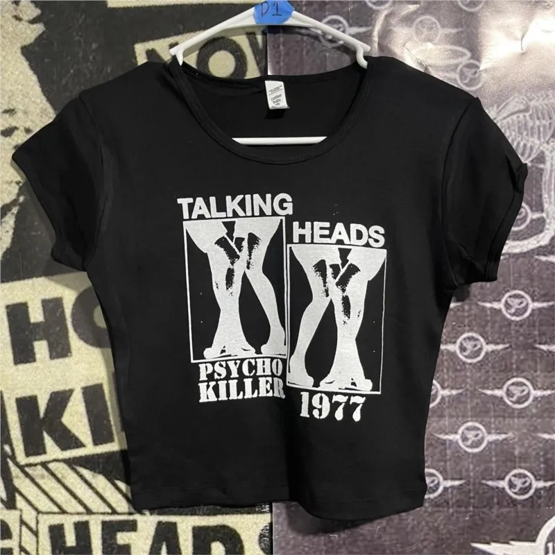

Baby Tees Y2k Top for Women Kpop Grunge Clothes Y2k Tops Kawaii 90s Clothes Vintage Women's Cropped Anime Girl Woman T-shirts