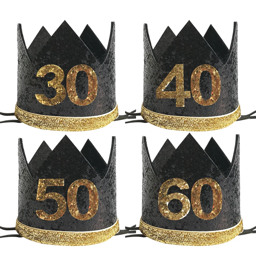 1 Stück Nummer 30. 40. 50. 60. Frauen & Männer Alles Gute zum Geburtstag Stirnband Krone Haarband Hut Photo Booth Prop Erwachsene Party Dekoration