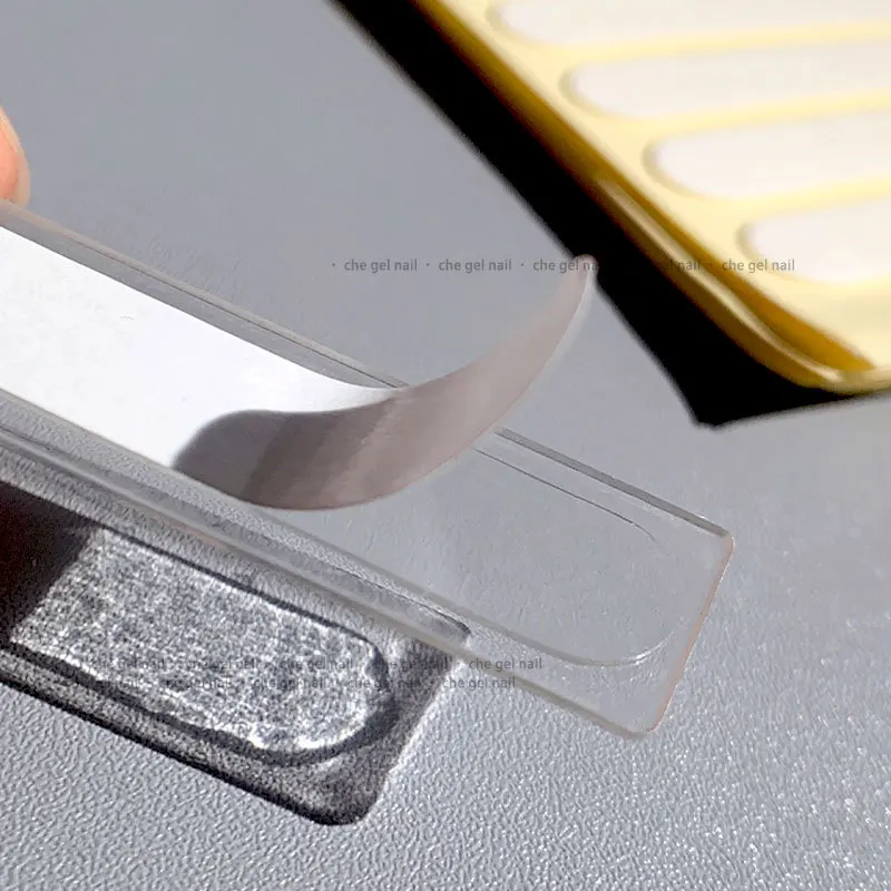 24pcs Transparent Double Adhesive Tape False Nails Display Stand Glue Stickers Acrylic Practice Showing Bar Nail Art Tools Yuki* 4