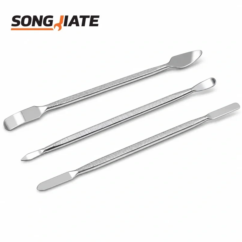 3PCS 스테인레스 스틸 휴대폰 개봉 도구 키트, 금속 스퍼저 수리 도구, 스마..