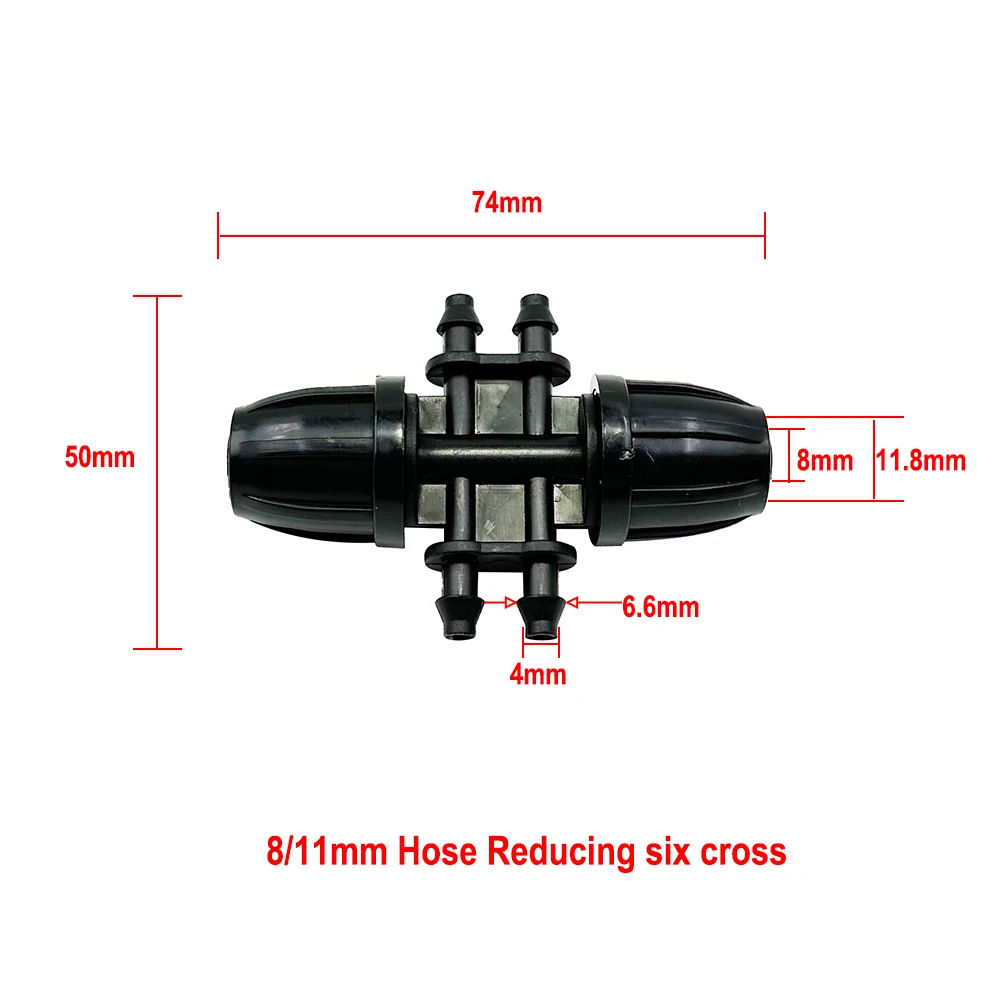 Description Picture 6 of itemIrrigation Garden Hose Connector 8/11 4/7 mm Hose Reducer Joint Tee Elbow End Plug Drip Irrigation System Fitting
