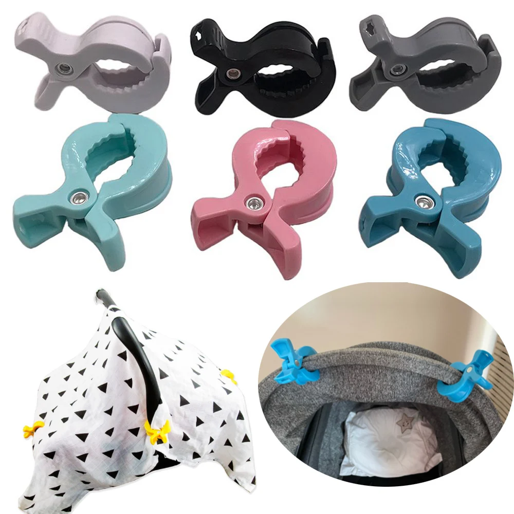 Baby stroller hook 2pcs Alligator Clip Pram Peg Portable Stroller Hook Baby Car Seat Clips Toddler Accessories