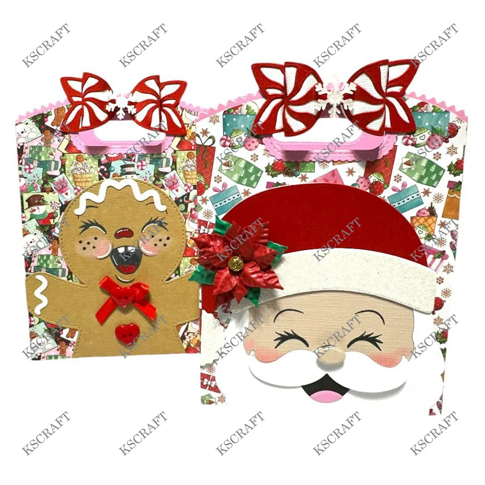 KSCRAFT 선물 가방 크리스마스 DIY Scrapbooking 장식 엠보싱 ..