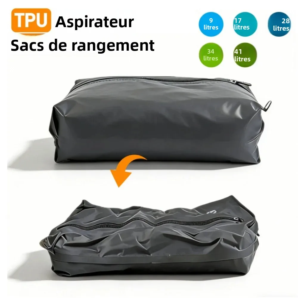 Sacs organisateurs de stockage sous vide pour voyage, Cubes de bagages à Compression, sacs d'emballage de vêtements peu encombrants pour valises et déplacements