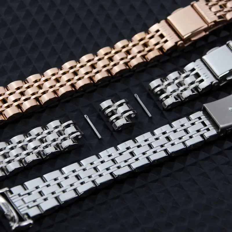 Elegant Stainless Steel Watch Strap - Premium Metal Bracelet Strap