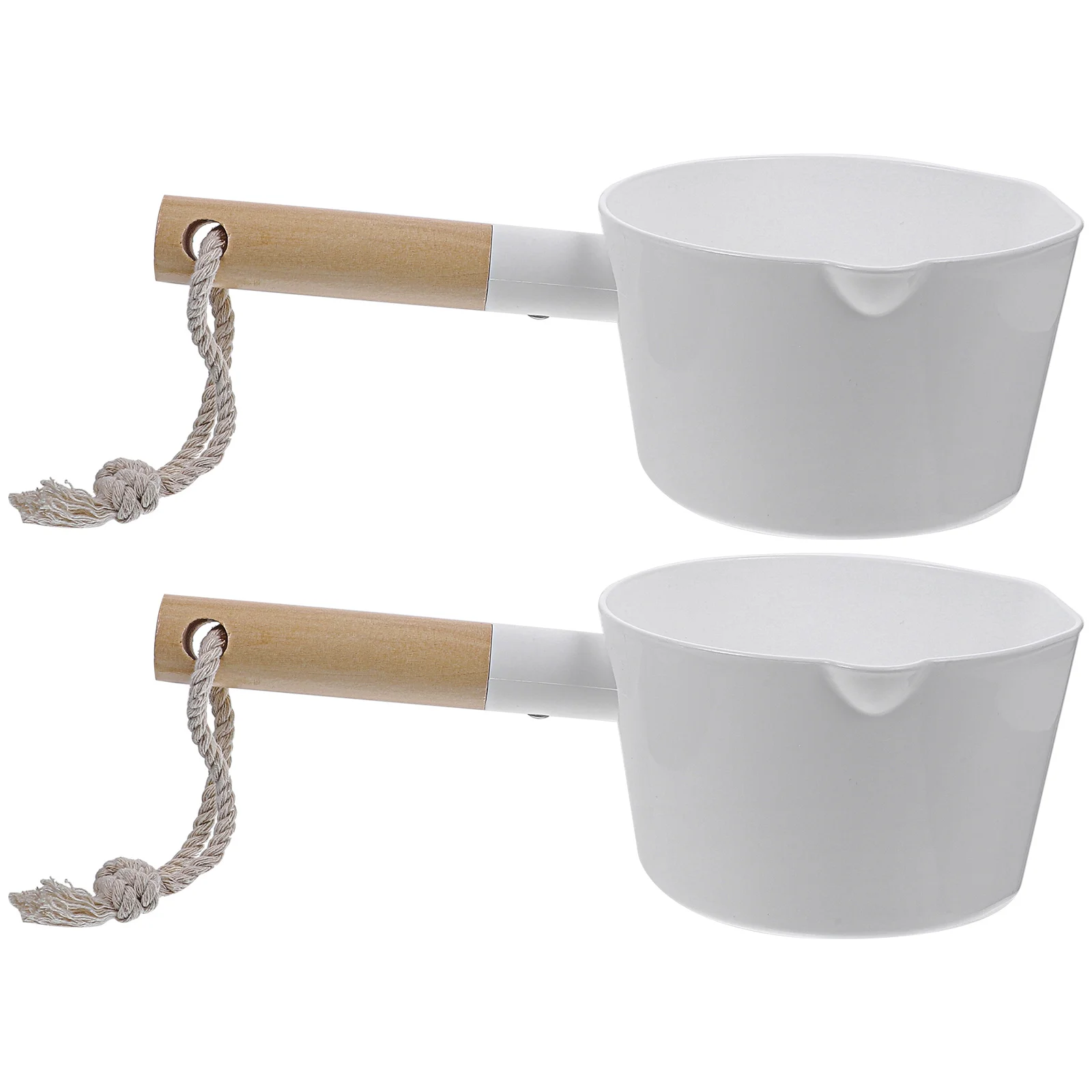 2 Pcs Ladle Home Accessories Water Spoon Scoops Shampoo Dipper Household Kitchenware Wooden Handle Baby