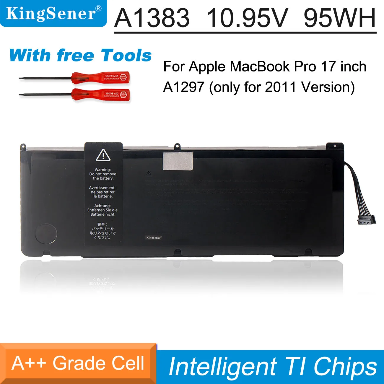 Bateria do Portátil de Kingsener 10.95v 95wh A1383 para Apple Macbook Pro 17 2011 A1297 0207149-a10 Mc725ll a Md311ll a Mb604ll a