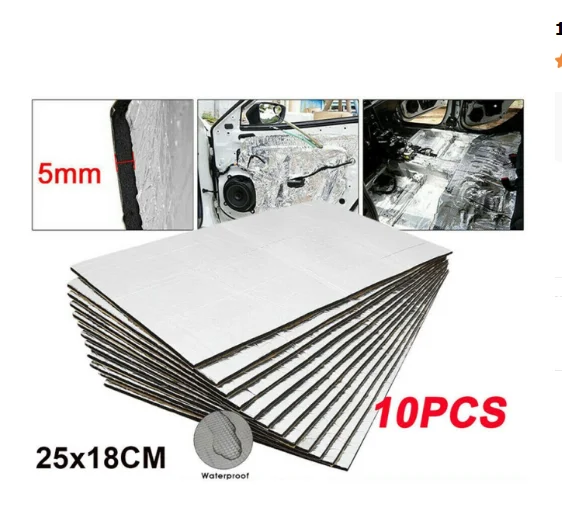 10 Sheets Sound Deadener Heat Insulation Mat Car Van Sound Proofing