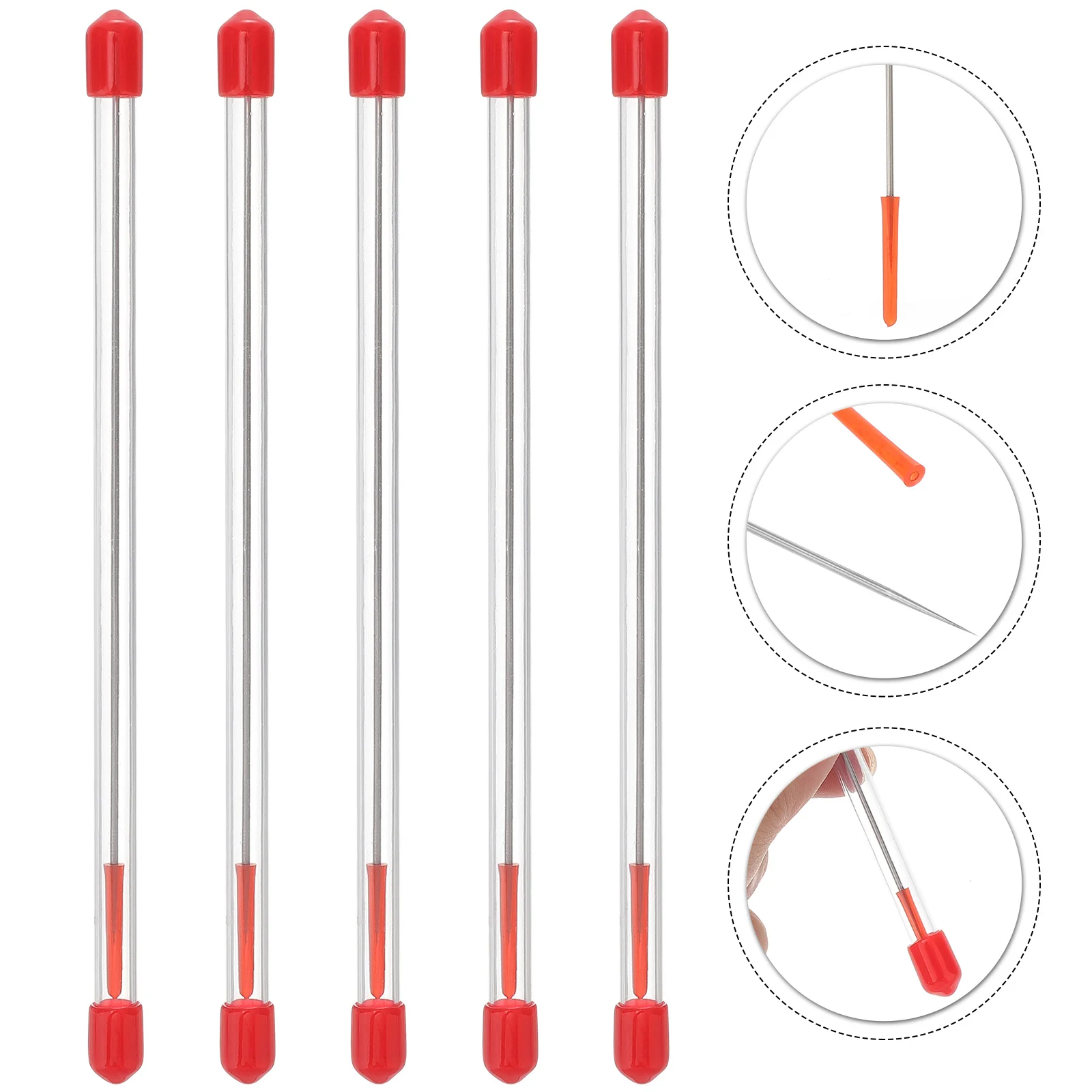 에어 브러시 깍지 팁 교체용 스테인레스 스틸 바늘 교체, 03mm, 5 개