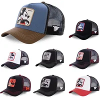 High Quality Disney Styles Anime Cartoon Snapback Cotton Baseball Cap Men Women Hip Hop Dad Hat Trucker Mesh Hat Dropshipping