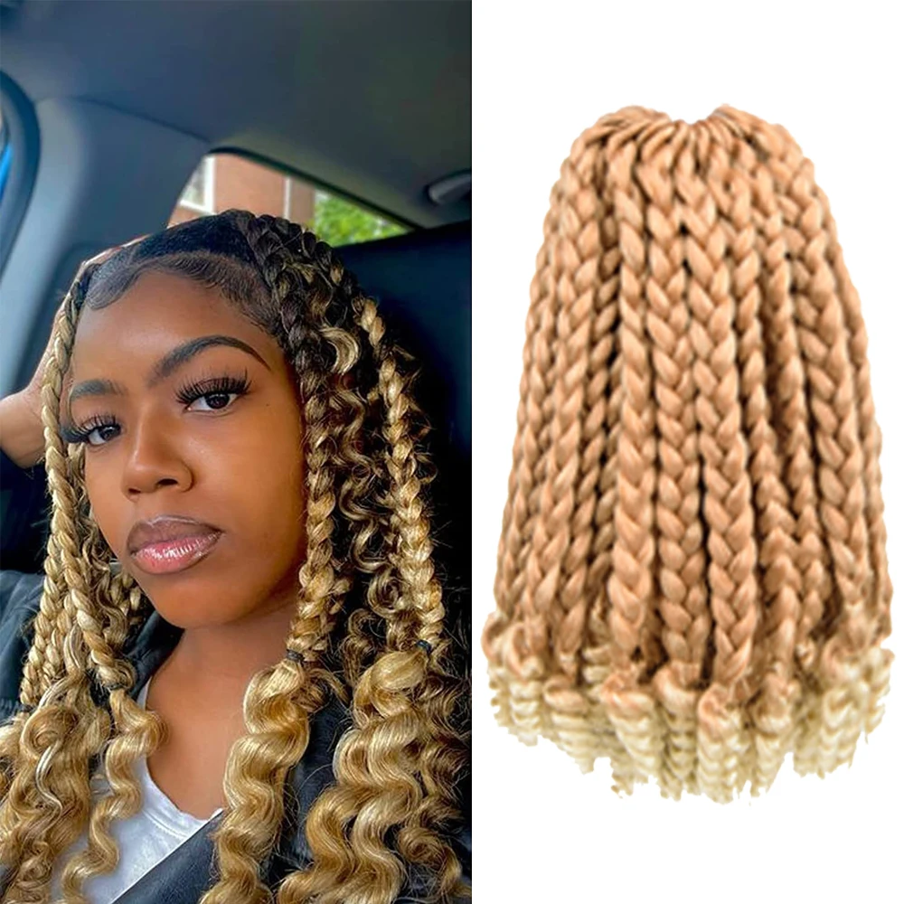 Dansama Goddess Box Braids With Curly Ends Crochet Hair Boho Crochet Braids Bohemian Hippie Crochet Box Braid Synthetic Braids