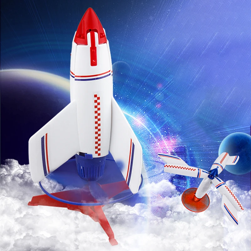 Kids Outdoor Sports Launch Rocket Toys with Led Chargeable Flying