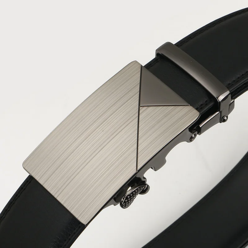 3.5cm New Men's Cowhide Automatic Buckle Young Business Fashion Leisure Middle Aged Designer Belt for Men_voghion.com
