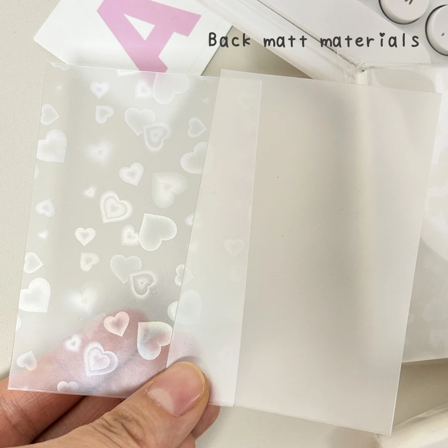 SKYSONIC 50pcs Kpop Card Sleeves 61x91mm Matte Laser Holder For Holo Postcards Top Load Films Photocard Game Cards Protector 4