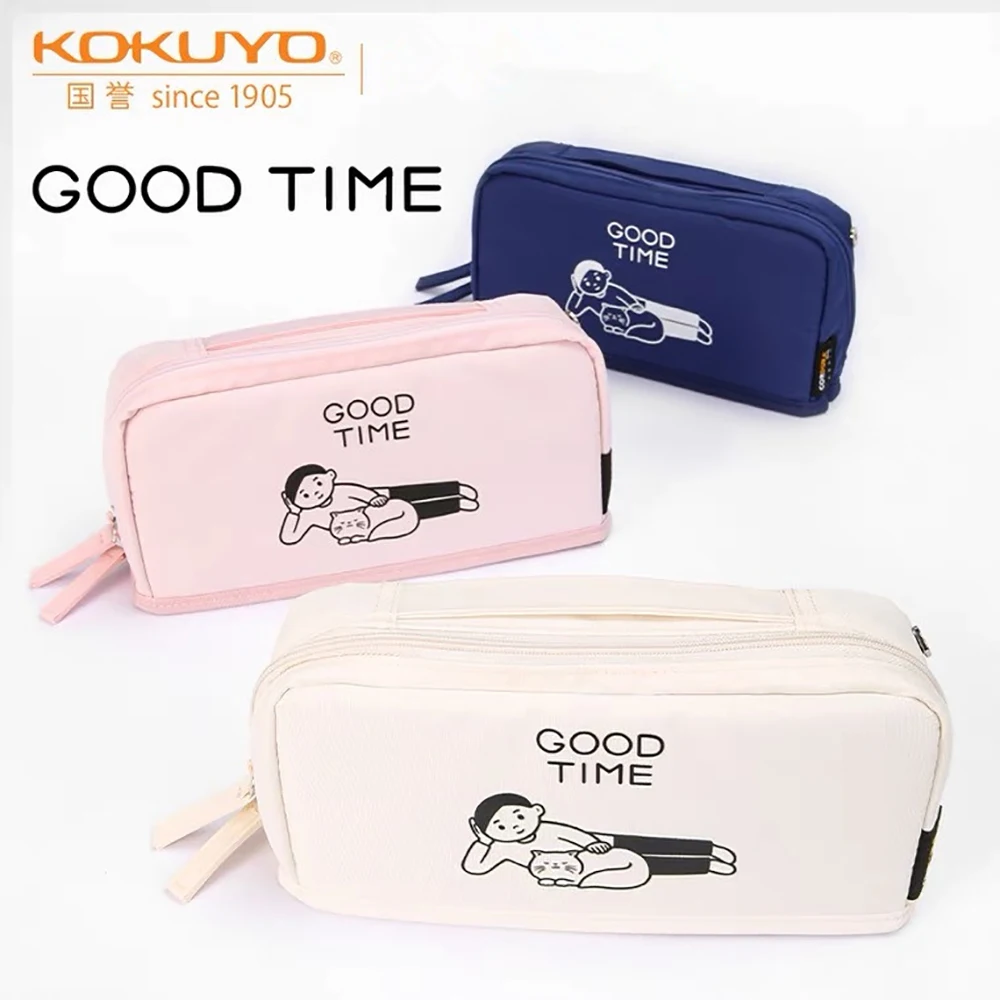 

New Japan KOKUYO Pencil Case School Supplies Large Capacity Convenient Student Storage Bag Simple Multifunctional Bag Stationery