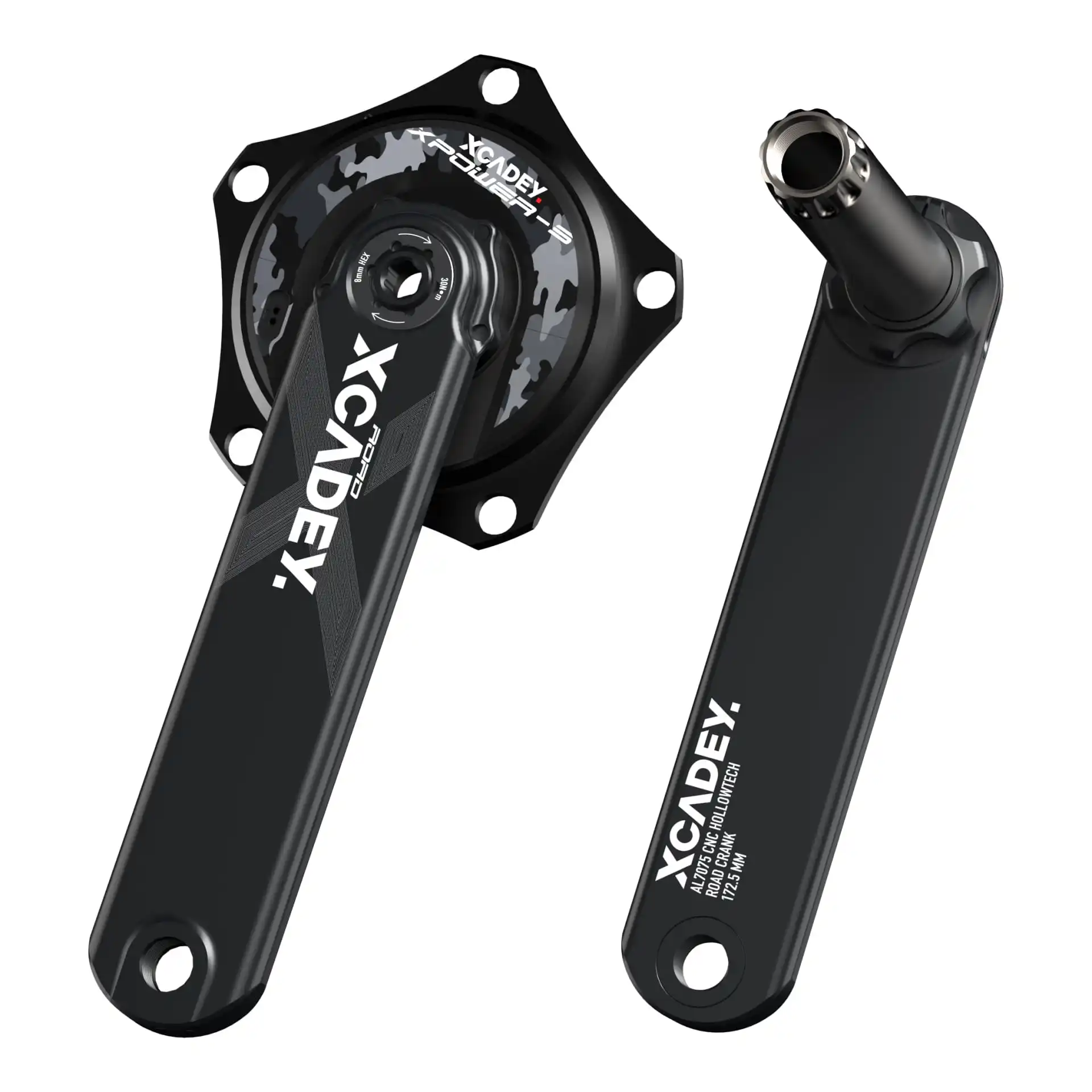 パワーメーターxcadey FC-r8000 165㎜ 右クランク USB充電式