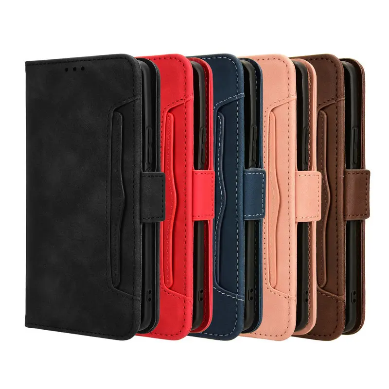 Luxury Leather Portable Card Wallet Case - Premium Book Cover